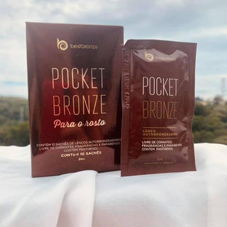 Pocket Bronze - Lenço Autobronzeador para o Rosto - 10 saches